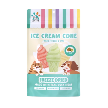 Singapaw Pet Treat Freeze Dried Ice Cream Cone Kiwi 48g